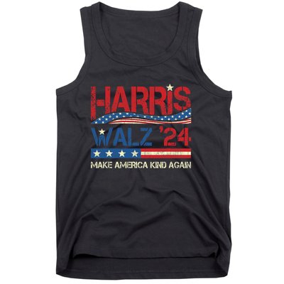 Harris Walz 2024 Make America Kind Again Harris Waltz Quote Tank Top