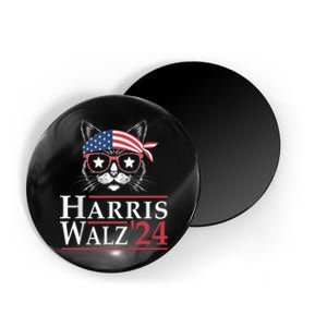 Harris Walz 2024 Funny Cat Ladies Election Kamala Harris Tim Waltz Magnet