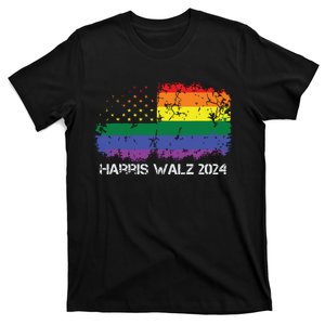 Harris Walz 2024 Election Kamala Tim Waltz American Lgbt T-Shirt