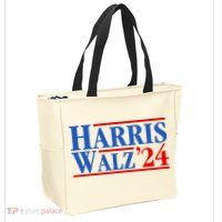 Harris Walz 2024 Kamala Harris Tim Walz For Vp Zip Tote Bag