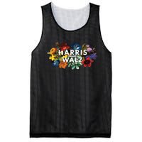 Harris Walz 2024 Floral Feminine Women Harris Waltz 2024 Mesh Reversible Basketball Jersey Tank