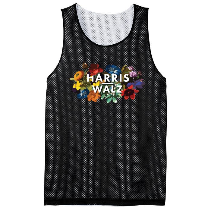 Harris Walz 2024 Floral Feminine Women Harris Waltz 2024 Mesh Reversible Basketball Jersey Tank