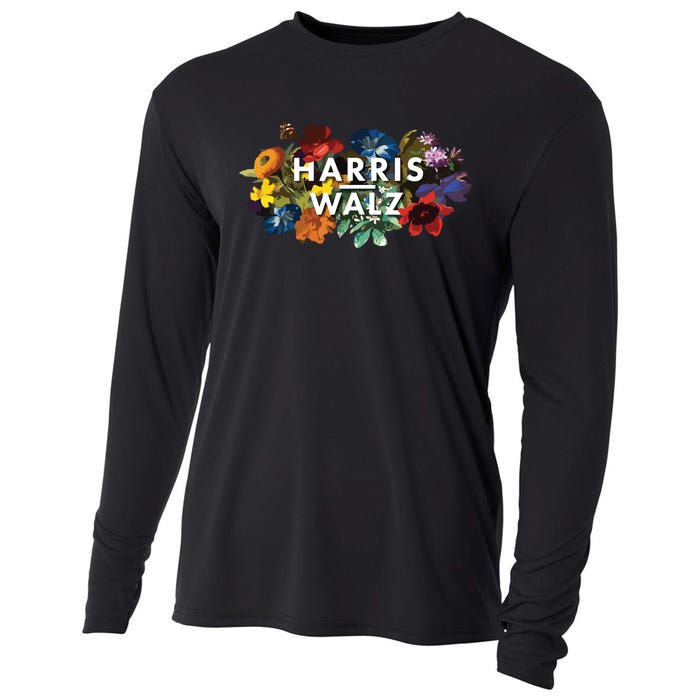 Harris Walz 2024 Floral Feminine Women Harris Waltz 2024 Cooling Performance Long Sleeve Crew