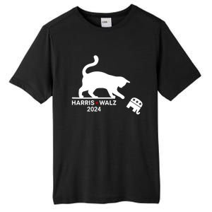 Harris Waltz 2024 Vp President Funny Cat Ladies For Kamala Gift Tall Fusion ChromaSoft Performance T-Shirt