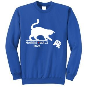 Harris Waltz 2024 Vp President Funny Cat Ladies For Kamala Gift Sweatshirt