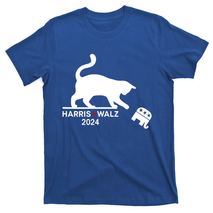 Harris Waltz 2024 Vp President Funny Cat Ladies For Kamala Gift T-Shirt