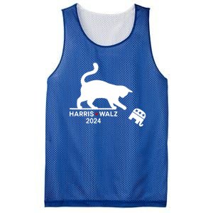 Harris Waltz 2024 Vp President Funny Cat Ladies For Kamala Gift Mesh Reversible Basketball Jersey Tank