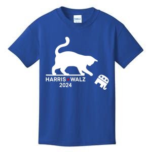 Harris Waltz 2024 Vp President Funny Cat Ladies For Kamala Gift Kids T-Shirt