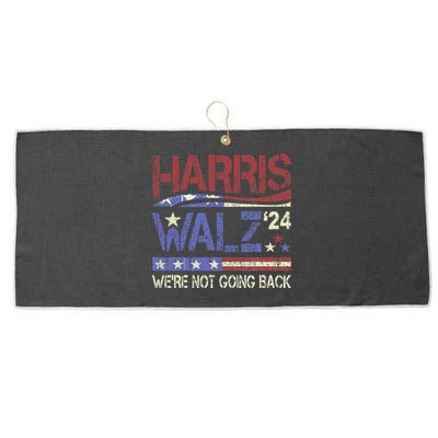 Harris Walz 2024 Kamala Harris 2024 Tim Walz 2024 Usa Flag Large Microfiber Waffle Golf Towel