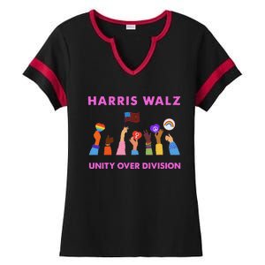 Harris Waltz 2024 Unity Over Division Ladies Halftime Notch Neck Tee