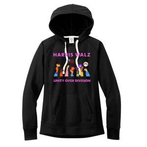 Harris Waltz 2024 Unity Over Division Women's Fleece Hoodie