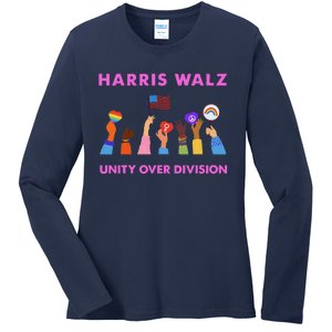 Harris Waltz 2024 Unity Over Division Ladies Long Sleeve Shirt