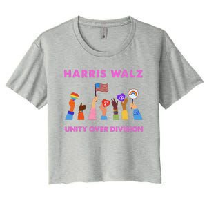 Harris Waltz 2024 Unity Over Division Women's Crop Top Tee