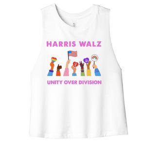 Harris Waltz 2024 Unity Over Division Women's Racerback Cropped Tank