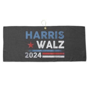 Harris Waltz 2024 Election Kamala Harris Tim Waltz 2024 Large Microfiber Waffle Golf Towel