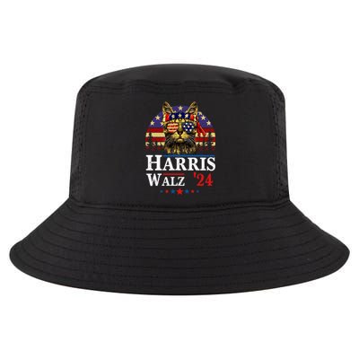 Harris Waltz 2024 Election Kamala Harris Tim Waltz 2024 Vintage Cat Lady Cool Comfort Performance Bucket Hat