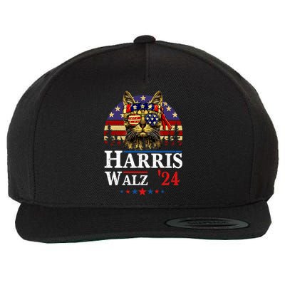 Harris Waltz 2024 Election Kamala Harris Tim Waltz 2024 Vintage Cat Lady Wool Snapback Cap