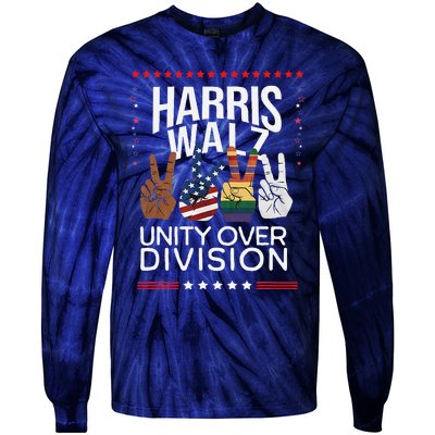 Harris Waltz 2024 Unity Over Division Tie-Dye Long Sleeve Shirt