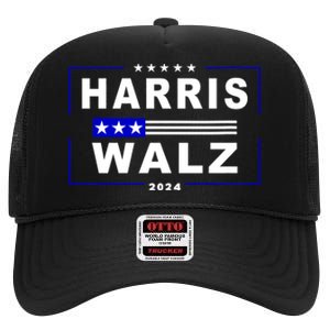 Harris Waltz 2024 President Election Kamala Harris Tim Waltz High Crown Mesh Back Trucker Hat