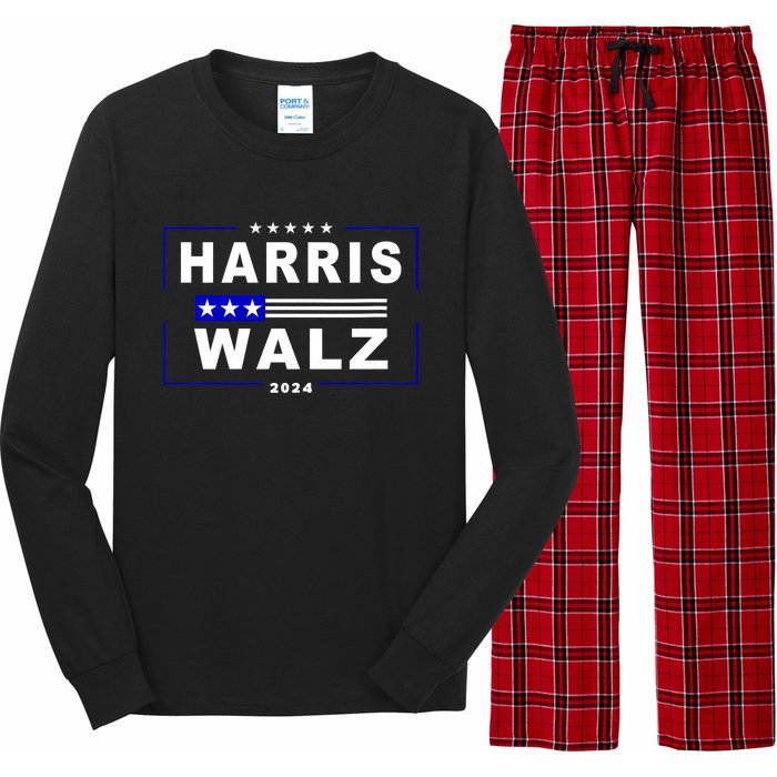 Harris Waltz 2024 President Election Kamala Harris Tim Waltz Long Sleeve Pajama Set