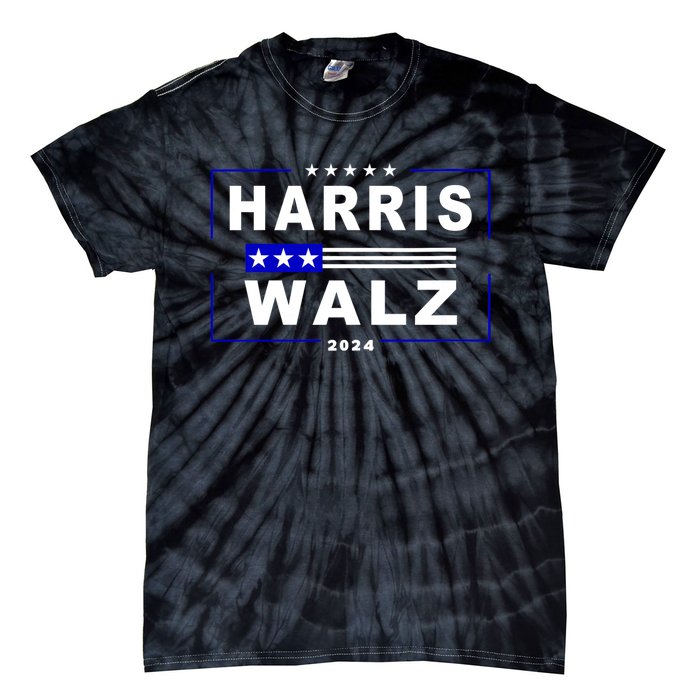 Harris Waltz 2024 President Election Kamala Harris Tim Waltz Tie-Dye T-Shirt