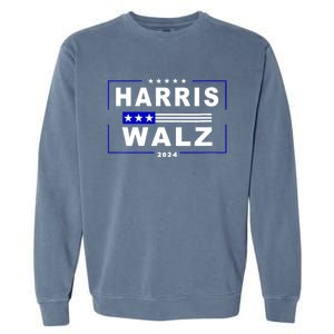 Harris Waltz 2024 President Election Kamala Harris Tim Waltz Garment-Dyed Sweatshirt