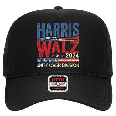 Harris Waltz 2024 Unity Over Division High Crown Mesh Back Trucker Hat