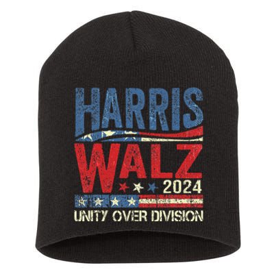 Harris Waltz 2024 Unity Over Division Short Acrylic Beanie