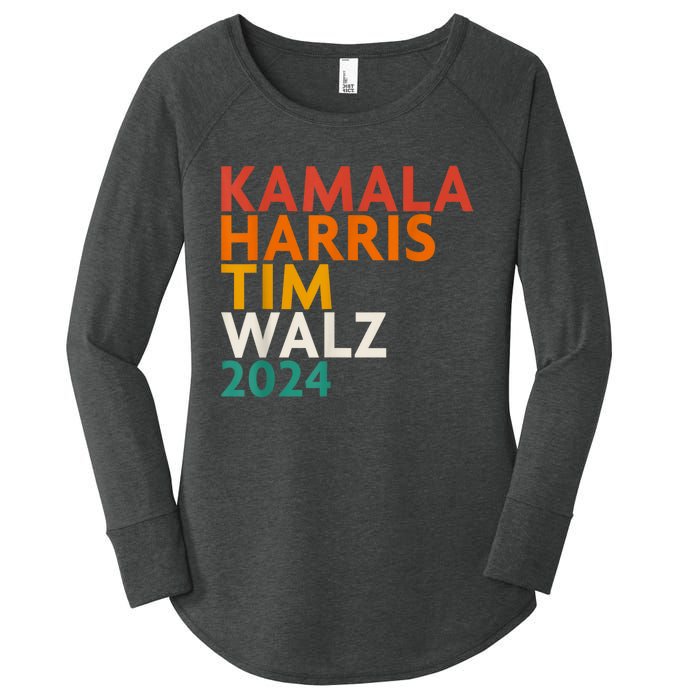 Harris Waltz 2024 Kamala Harris Tim Waltz 2024 Women's Perfect Tri Tunic Long Sleeve Shirt