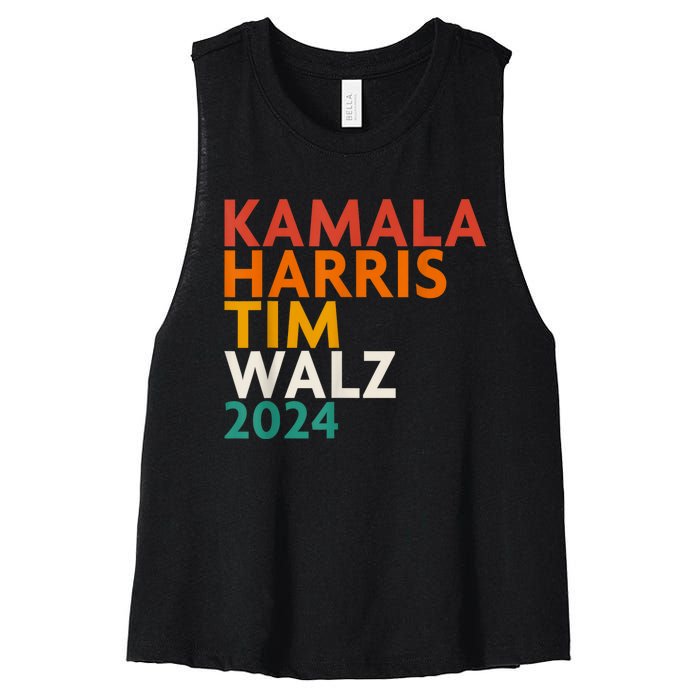 Harris Waltz 2024 Kamala Harris Tim Waltz 2024 Women's Racerback Cropped Tank