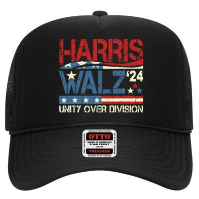 Harris Waltz 2024 Unity Over Division High Crown Mesh Back Trucker Hat