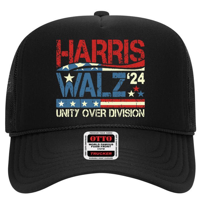 Harris Waltz 2024 Unity Over Division High Crown Mesh Back Trucker Hat