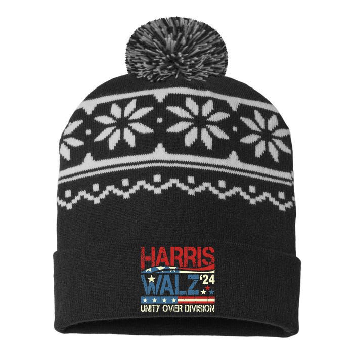 Harris Waltz 2024 Unity Over Division USA-Made Snowflake Beanie