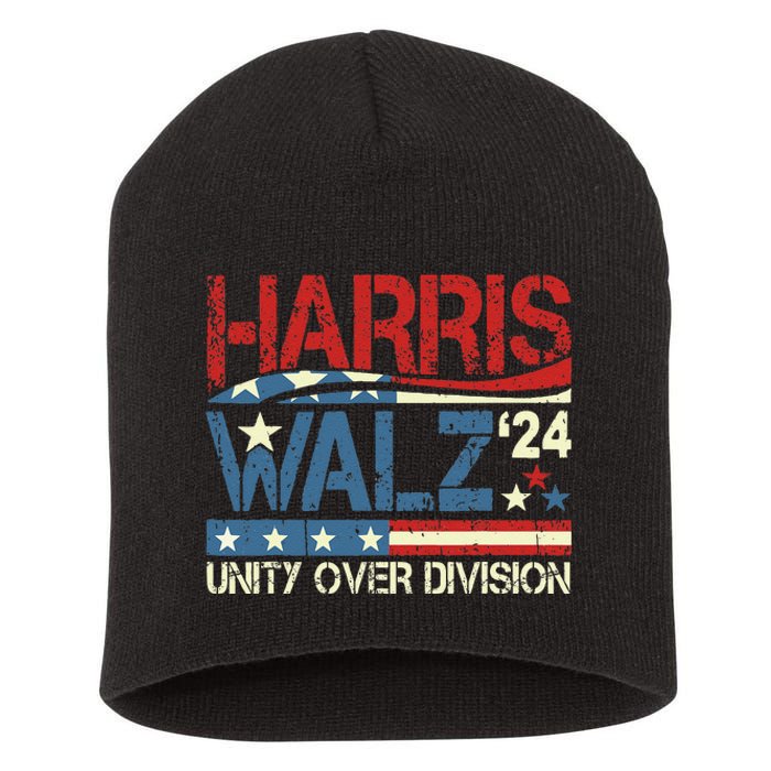 Harris Waltz 2024 Unity Over Division Short Acrylic Beanie