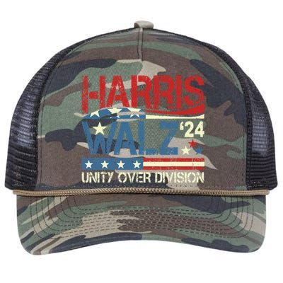 Harris Waltz 2024 Unity Over Division Retro Rope Trucker Hat Cap