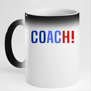 Harris Walz 2024 Coach Walz Harris Waltz 2024 Coach Waltz 11oz Black Color Changing Mug