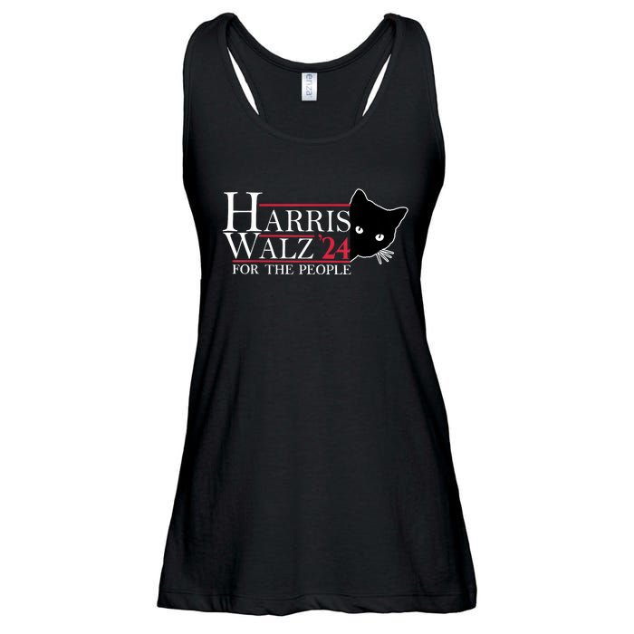 Harris Waltz 2024 For The People Cat Lady Kamala Harris 2024 Ladies Essential Flowy Tank