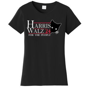 Harris Waltz 2024 For The People Cat Lady Kamala Harris 2024 Women's T-Shirt