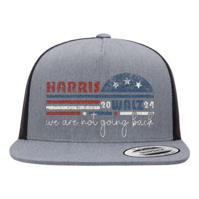 Harris Waltz 2024 Were Not Going Back Retro Flat Bill Trucker Hat