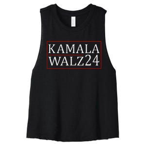 Harris Waltz 2024  Kamala Harris Tim Waltz 2024 Women's Racerback Cropped Tank