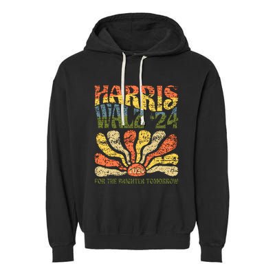 Harris Walz 2024 For President Patriotic Kamala Waltz 2024 Garment-Dyed Fleece Hoodie