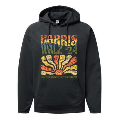 Harris Walz 2024 For President Patriotic Kamala Waltz 2024 Performance Fleece Hoodie