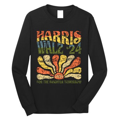 Harris Walz 2024 For President Patriotic Kamala Waltz 2024 Long Sleeve Shirt