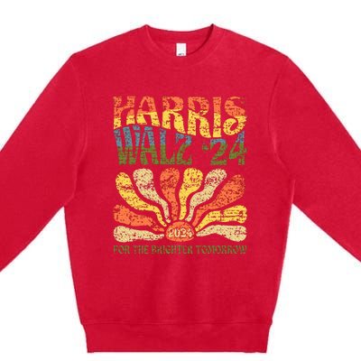 Harris Walz 2024 For President Patriotic Kamala Waltz 2024 Premium Crewneck Sweatshirt