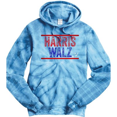 Harris Waltz 2024  Kamala Harris Tim Waltz 2024 Tie Dye Hoodie