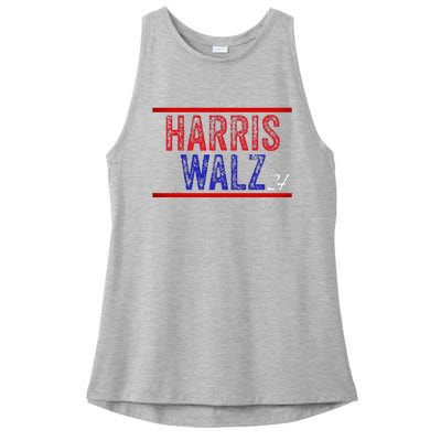 Harris Waltz 2024  Kamala Harris Tim Waltz 2024 Ladies PosiCharge Tri-Blend Wicking Tank