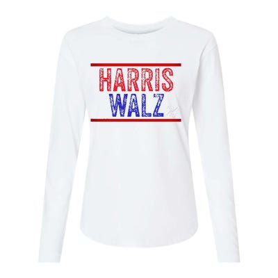 Harris Waltz 2024  Kamala Harris Tim Waltz 2024 Womens Cotton Relaxed Long Sleeve T-Shirt