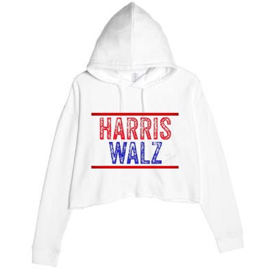 Harris Waltz 2024  Kamala Harris Tim Waltz 2024 Crop Fleece Hoodie