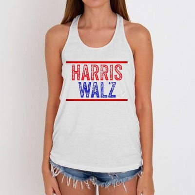 Harris Waltz 2024  Kamala Harris Tim Waltz 2024 Women's Knotted Racerback Tank