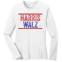 Harris Waltz 2024  Kamala Harris Tim Waltz 2024 Ladies Long Sleeve Shirt